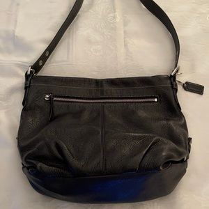 Coach Pebble Leather Black Crossbody Purse